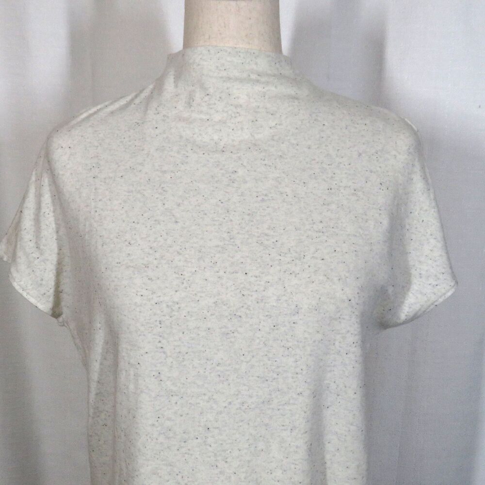 OGL Speckled Soft Stretchy Cotton Blend Mock Neck Padded Brami Top Size Medium - Picture 8 of 11